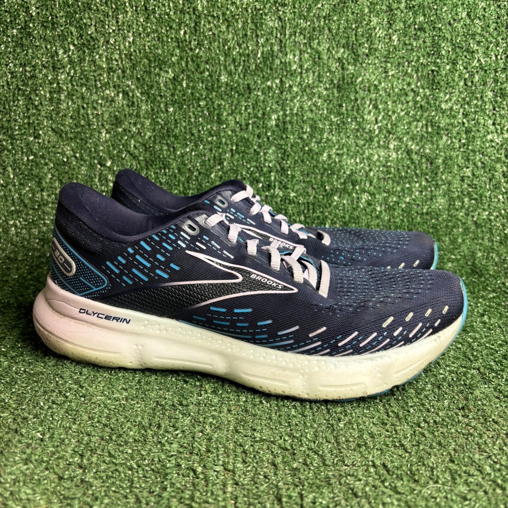 Brooks Glycerin 20 Cushion Neutral Athletic Running Sneaker Navy Blue Womens 11